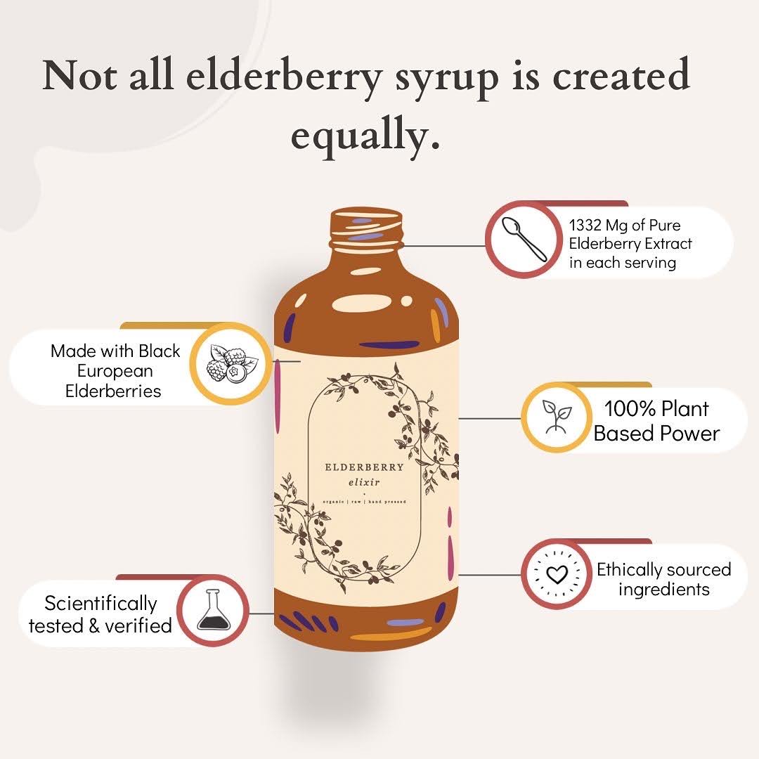 Vegan Elderberry Elixir 16oz