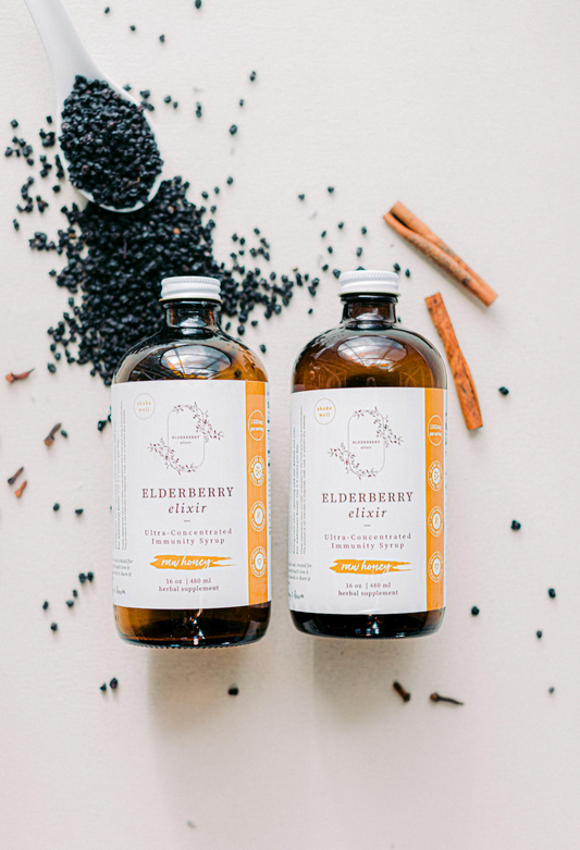 Elderberry Elixir- 32oz (ships in two bottles)